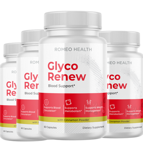 (4 Bottles) Glyco Renew Blood Support Pills (60 Capsules) (4 Bottles) Glyco Renew Blood Support Pills (60 Capsules)