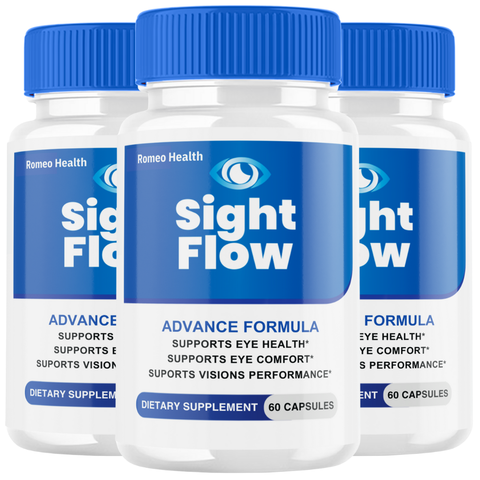 Sight Flow Official Eye Support Capsules, SightFlow Vision Health Pills (3 Bottle)