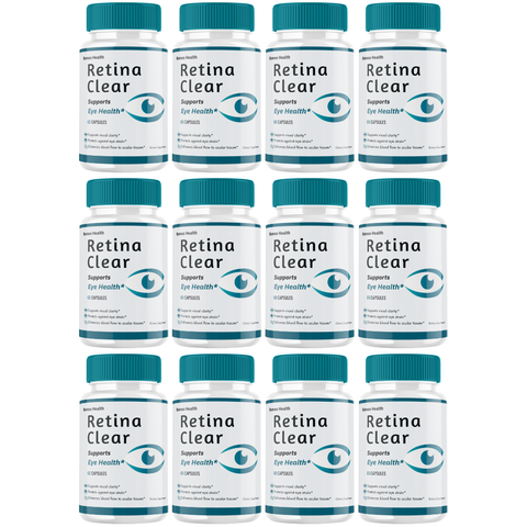 Retina Clear Capsules, RetinaClear Eye Health Support (12 Bottle)
