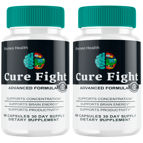 Cure Fight for Memory - Official CureFight Brain Health Supplement Pills, Natural Advanced Formula Cognitive Function - (2 Bottle)