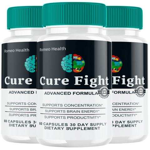 Cure Fight for Memory - Official CureFight Brain Health Supplement Pills, Natural Advanced Formula Cognitive Function - (3 Bottle)