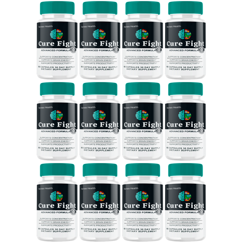 Cure Fight for Memory - Official CureFight Brain Health Supplement Pills, Natural Advanced Formula Cognitive Function - (12 Bottle)