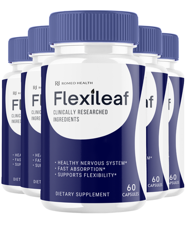 FlexiLeaf Official Optimal Flexibility For Joint & Nervous System Support (5 Bottle)