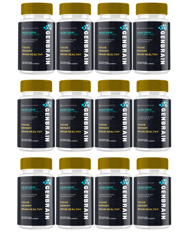 GenBrain Official Optimum Brain Cognitive And Memory Support (12 Bottle)