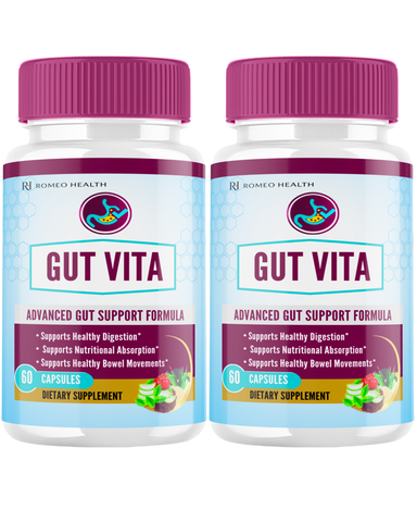 Gut Vita Official Digestion & Gut Health Probiotic (2 Bottle)