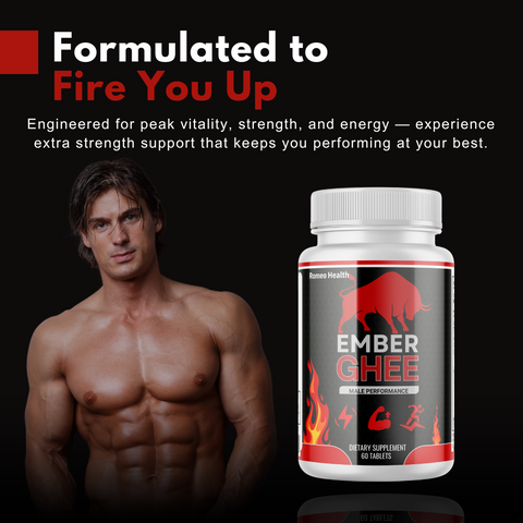 ( 12 Pack ) Ember Ghee Male Support Vitamin Maximum Strength Supplement for Men 60 Tablets