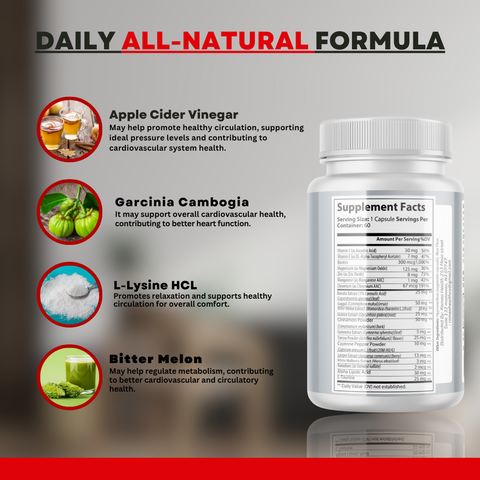 (6 Pack) Blood Stabilizer Capsules, All-Natural Health Support Formula 60ct
