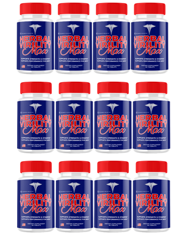 Herbal Virility Official Max Advanced Stamina and Male Support (12 Bottle)