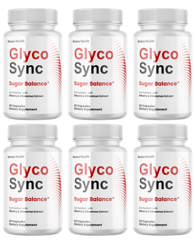 (6 Pack) Glyco Sync Advanced Blood Balance Support Natural Glyco Supplement 60 Capsules