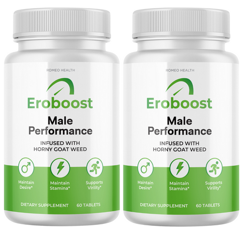 (2 Bottles) Eroboost - Male Performance Dietary Supplement 60 Capsules