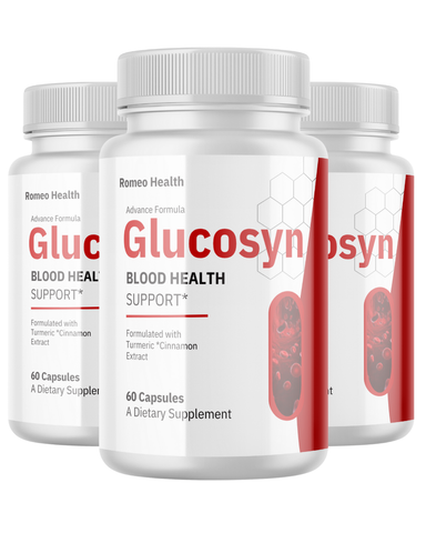 (3 Pack) Glucocyn Advanced Formula Sugar Support Natural Glycogen Supplement 60 Capsules