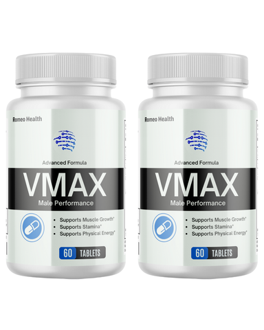 ( 2 Pack ) Vmax Male Performance Tablets, Advanced Formula for Men, Stamina & Energy 60ct