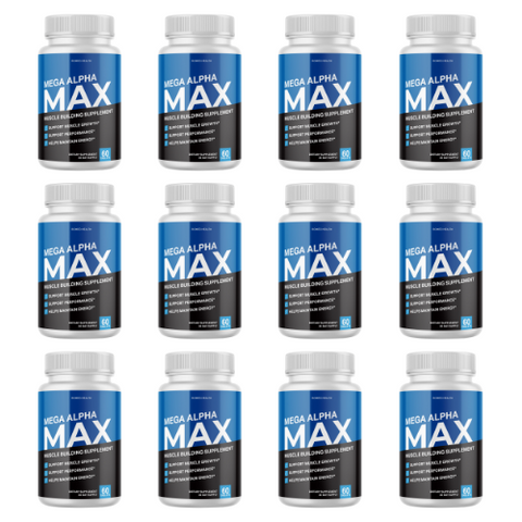 (12 Bottles) Mega Alpha Max - Muscle Building Dietary Supplement