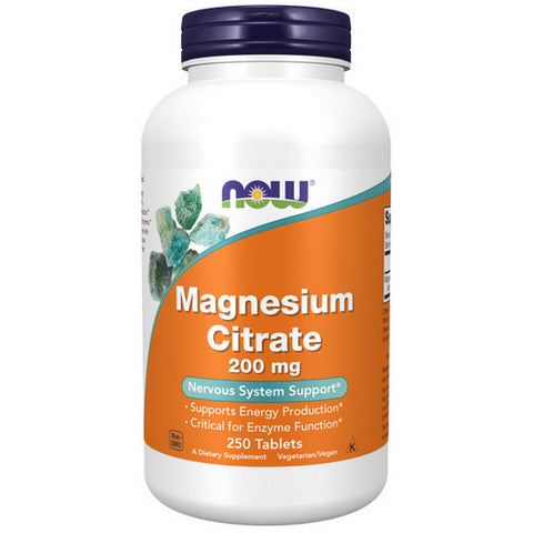 Magnesium Citrate 200 mg 250 Tabs By Now Foods