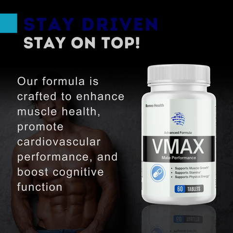 ( 2 Pack ) Vmax Male Performance Tablets, Advanced Formula for Men, Stamina & Energy 60ct