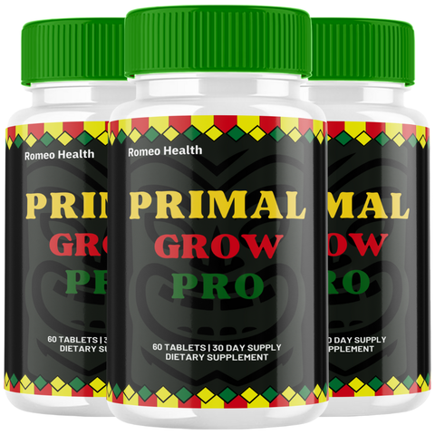 Primal Grow Pro for Men, Advanced Formula for Male Health Support (3 Bottle)