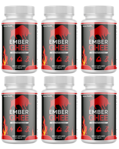 ( 6 Pack ) Ember Ghee Male Support Vitamin Maximum Strength Supplement for Men 60 Tablets