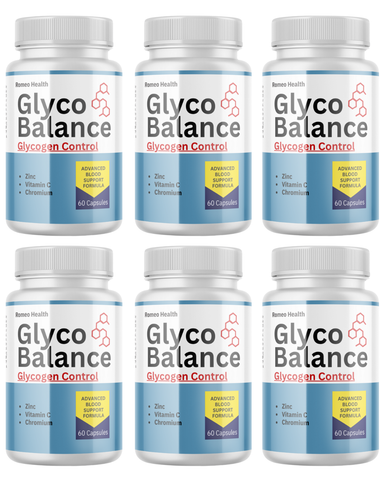 (6 pack) Glyco Balance Glycogen Control Pills for Blood Pressure + Sugar Support 60ct