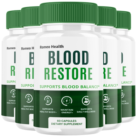 Blood Restore Capsules, Official Blood Restore Support Supplement Pills (5 Bottle)