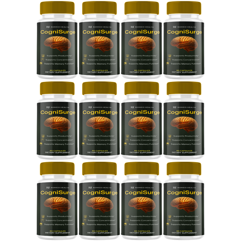 CogniSurge Official Brain Health & Memory Support (12 Bottle)