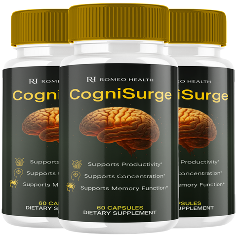 CogniSurge Official Brain Health & Memory Support (3 Bottle)