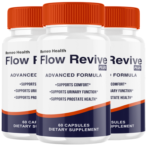 Flow Revive Pro Supplement for Men – Official FlowRevive Plus Advanced Formula (3 Bottle)