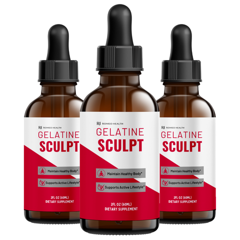 Gelatine Sculpt Official Drops Advanced Health & Weight Loss Supplement (3 Bottle)