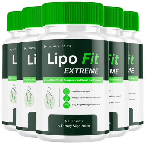 Lipo Fit Official Extreme Weight Management Dietary Supplement (5 Bottle)