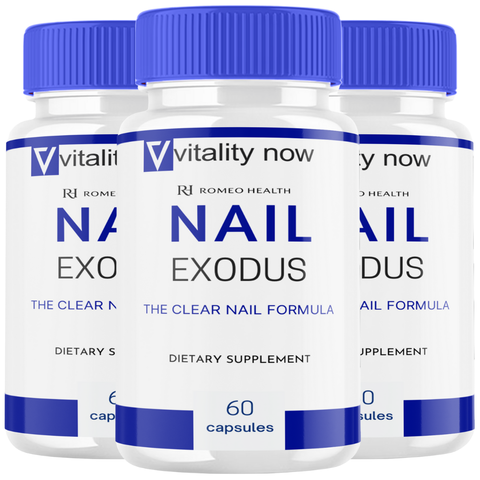 Nail Exodus Official Clear Nail Formula Nail Health Support Supplement (3 Bottle)
