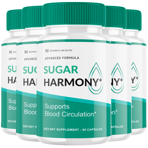 Sugar Harmony Official Gluco Blood And Cardiovascular Support (5 Bottle)