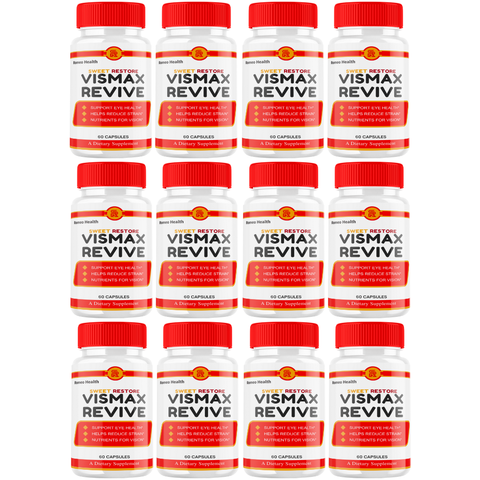 Vismax Revive Official, Advanced Eye Supplement for Clear and Healthy Eyes (12 Bottle)