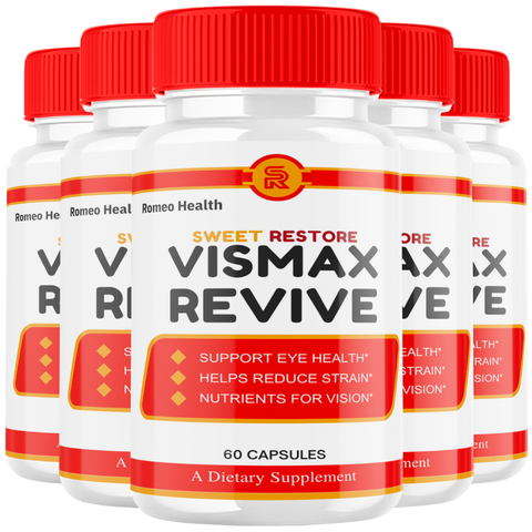 Vismax Revive Official, Advanced Eye Supplement for Clear and Healthy Eyes (5 Bottle)