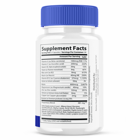 Vismax Official Eye Vitamin Health Support (1 Bottle)