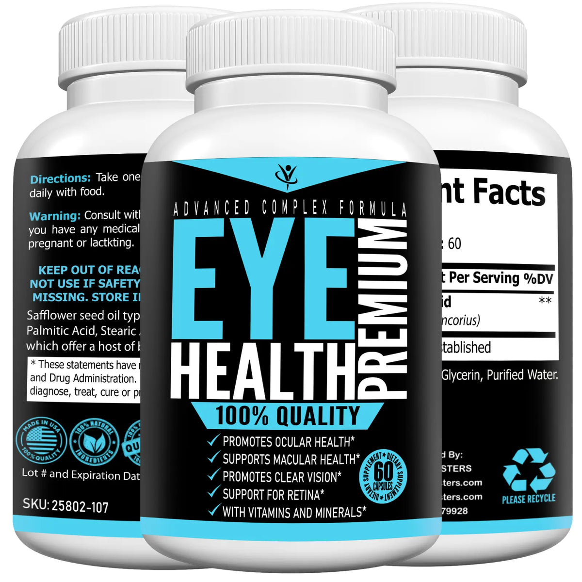 Eye Health Vitamins Pills - Total Boosters - New