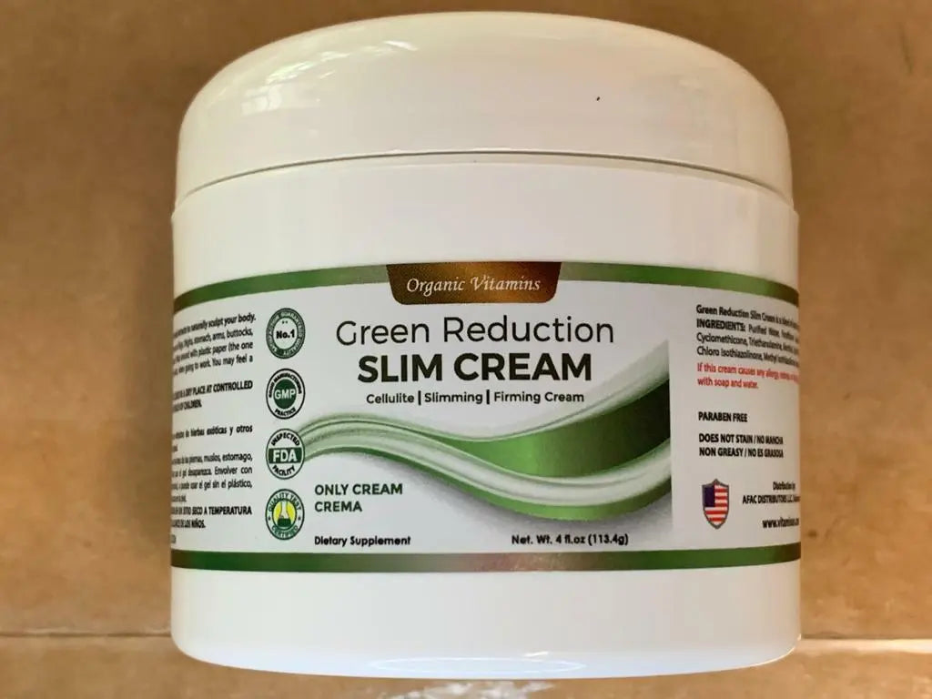 Slim Green Reduce Cream 4Oz Weight Loss Diet and Fat Burning reductora