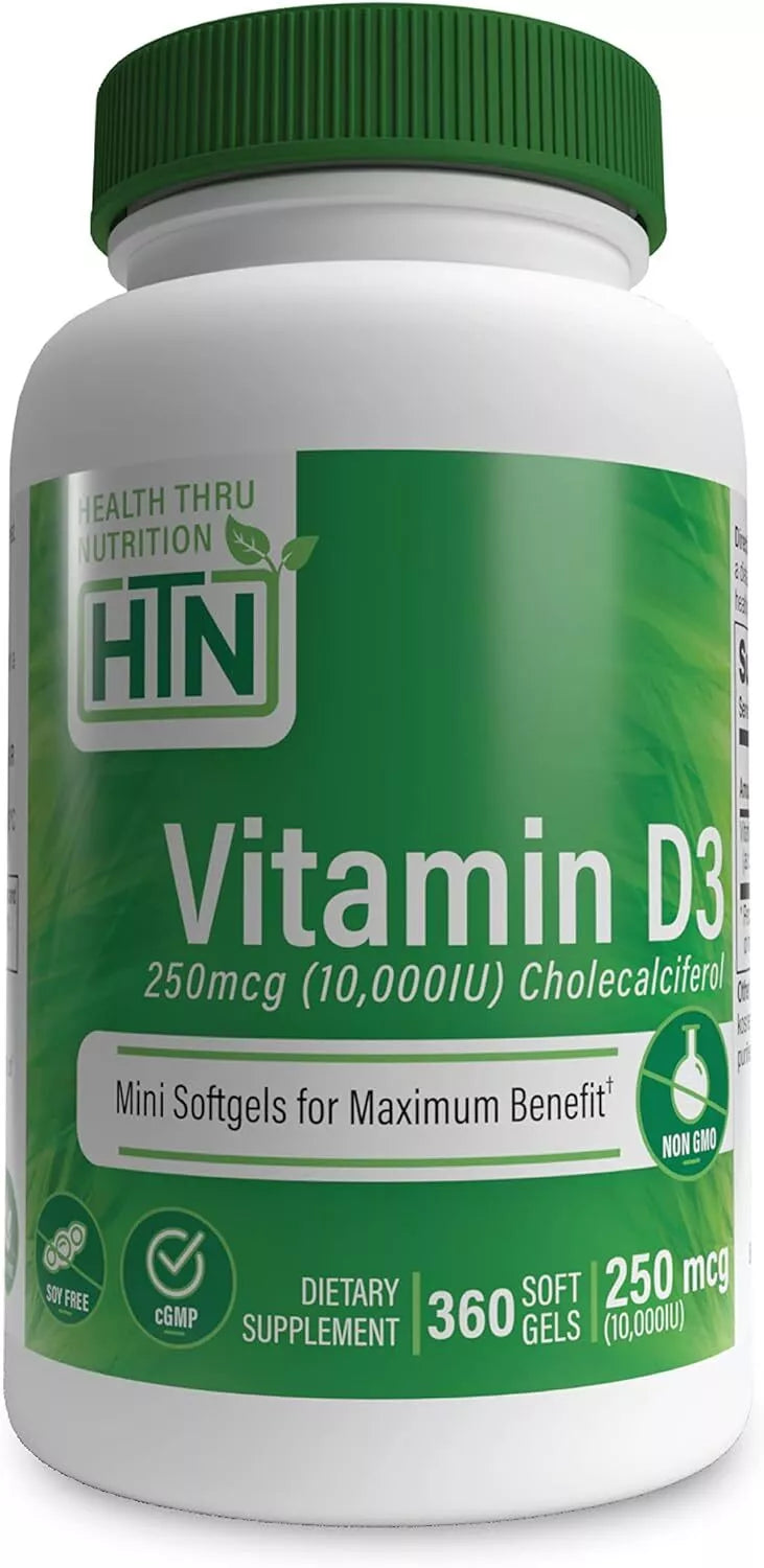Vitamina D3 10 000 Ui 250 Mcg Colecalciferol | Mini Capsulas Blandas