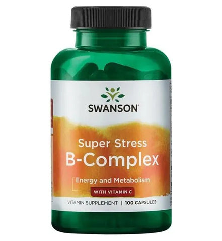 Swanson Super Stress Complex B with Vitamin C 100 Capsules