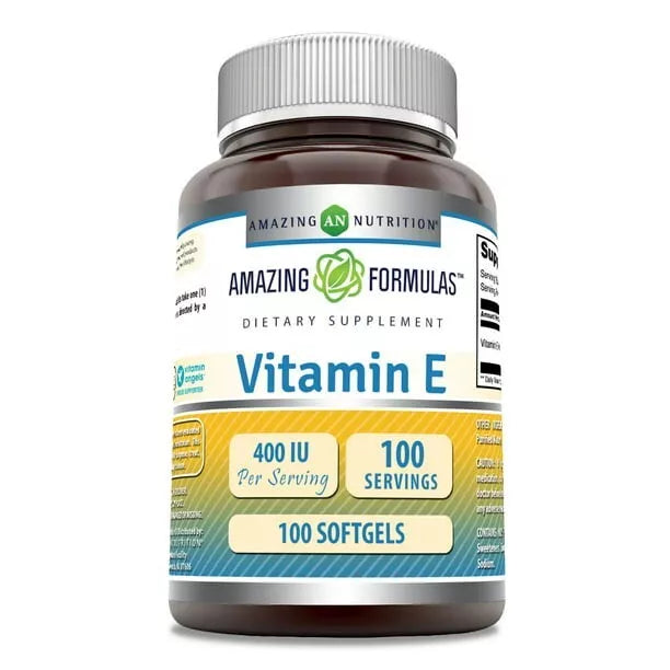 Suplemento de vitamina E 400IU / 100 cápsulas blandas Suplemento