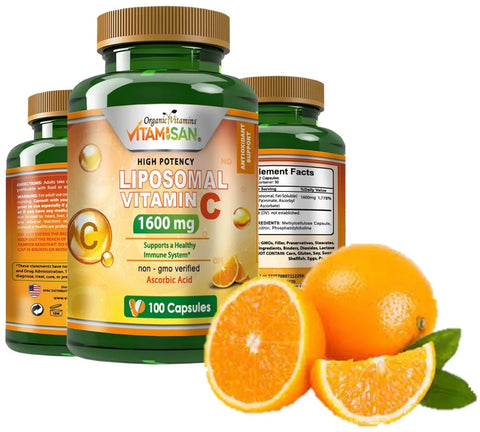 VITAMIN C 1600mg 100 High Absorption Liposomal Immune Support Booster vitamina