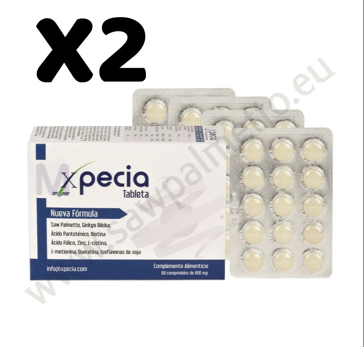2 x Original Xpecia Men's DHT Anti-Life Vitamin Blocker - Shipping to Spain!