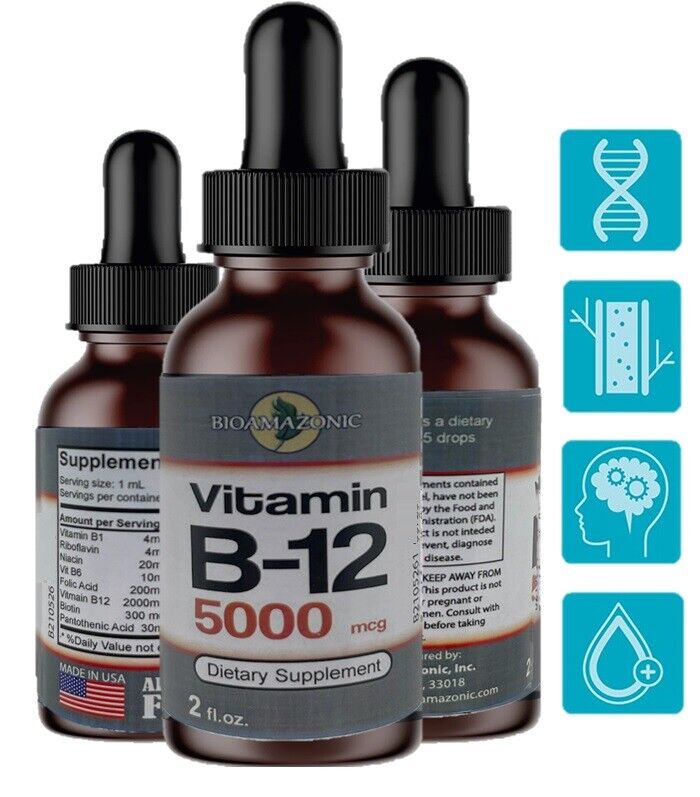 vitamin b12 liquid drops # 1 Energy nervous mood, cardivascular support 5000 mc