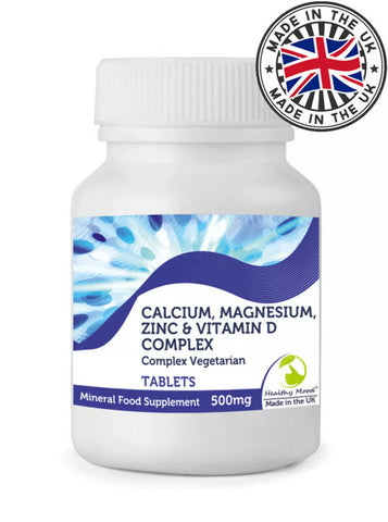 Calcio Magnesio Cinc Y Tabletas de Vitamina D Complejo Botella X 30