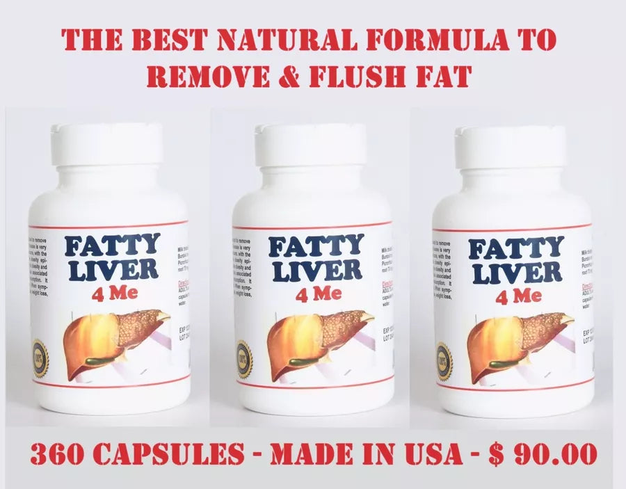 FATTY LIVER 4 ME - HUMAN - (TREAT & PREVENT) - 3 BOTTLES - MADE IN USA