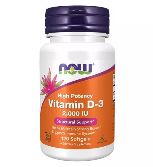 2000 Now Foods Vitamin D-3 IU 120 Soft Capsules