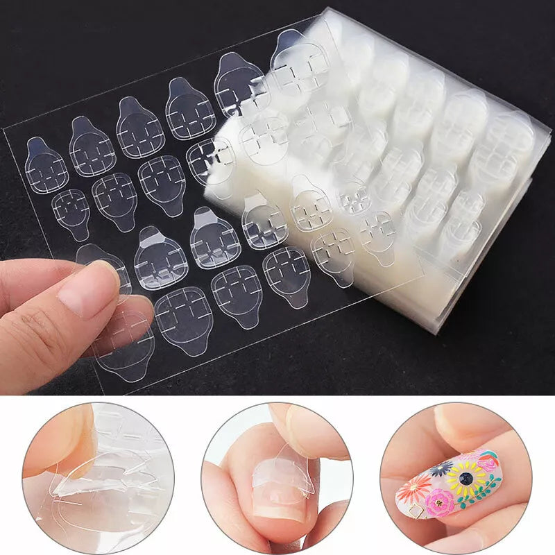 24pcs Sticker Double-Sided Fake Nailtip Stickers Cint <