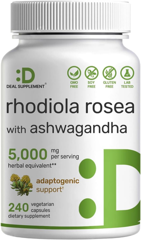 Cuerpo y Mente: Rhodiola Rosea Ashwagandha,  Aumentar Resistencia Reducir Estré
