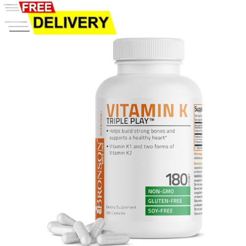 Vitamina K (K2 MK7/MK4, K1) Construye huesos fuertes, apoya un corazón saludable