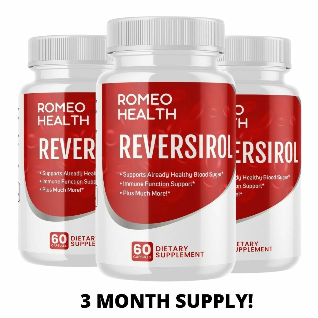 3 Pack! Reversirol Blood Sugar Support Supplement- 20 Herbs & Multivitamin Pills