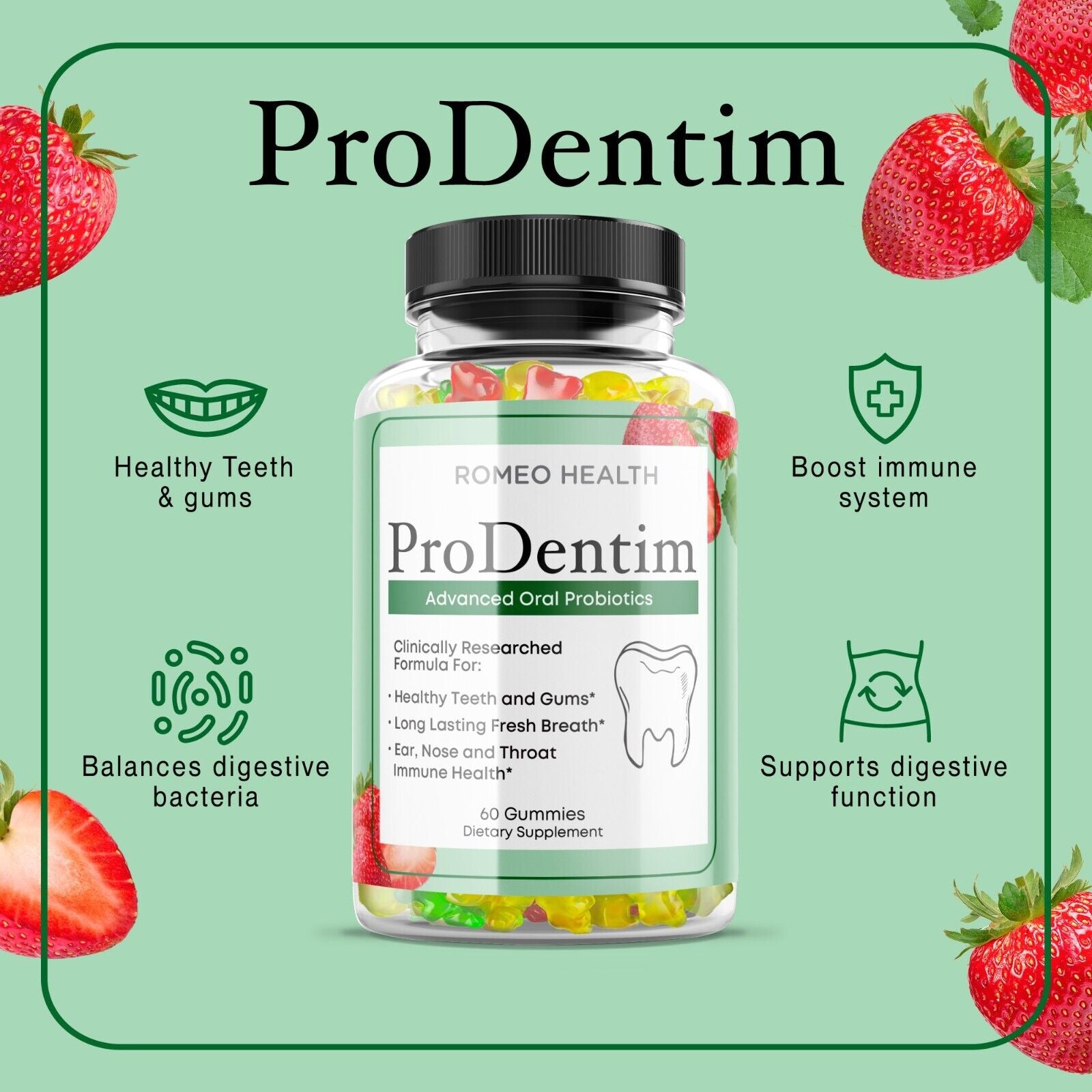 Prodentim Advanced Dental Supplement Pills for Teeth and Gums Repair 240 Gummies