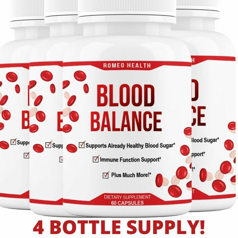 4 PACK! Blood Balance Advanced Formula Cholesterol Blood Sugar Glucose Support